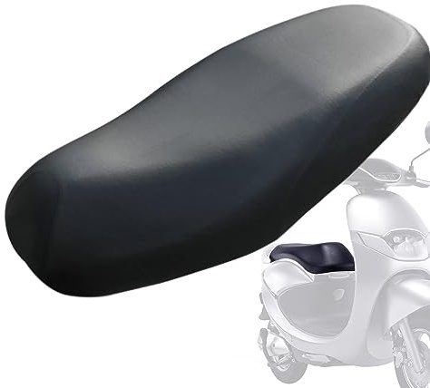 Fulenyi Funda piel para asiento moto, funda asiento para moto, funda cojín polvo, con banda elástica para moto o scooter
