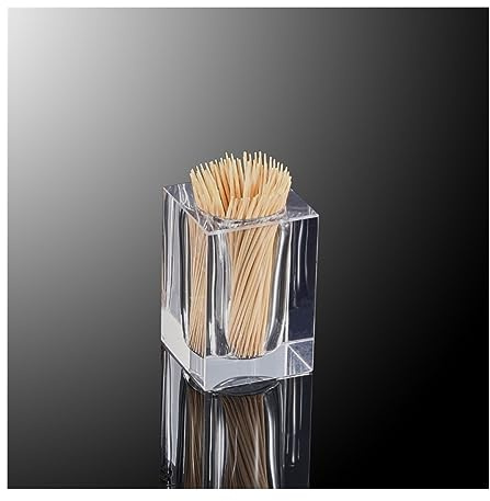 Palillero Dispensador Soporte creativo for palillos de cristal transparente for hotel, caja for palillos de dientes for el hogar, caja for bastoncillos de algodón, tarro de almacenamiento for restaura