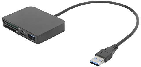 Lazmin112 Multifunktionskartenleser, Tragbarer -USB 3.0 auf USB/XQD/SD/TF-Speicherkartenadapter, Unterstützung für/OS X/