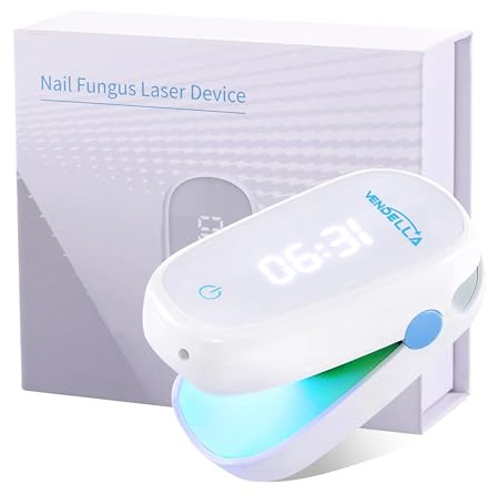 VENDELLA Mycose Ongles Traitement Dispositif, Portable Traitement Fongique Ongles Efficace Lumière Bleue Traitement Infrarouge, Orteils Ongles Mycose Dispositif Facile Utiliser Voyager Maison