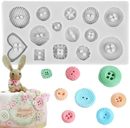 MINFEIDMS Moule en silicone pour décoration de gâteau en forme de bouton