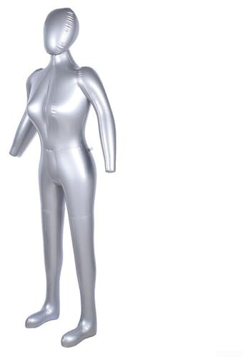DAZZLEEX Mannequin Gonflable Complet pour Femme avec Bras et Jambes pour vitrine de vitrine pour magasins de vêtements 165cm/64.96inch