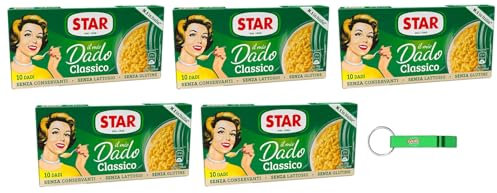 5 pezzi Star Il Mio Dado Classico,brodo a cubetti, scatole da 10 cubi + portachiavi Beni Culinari