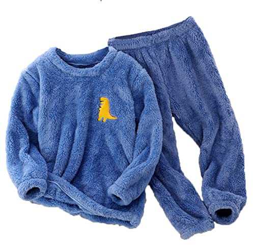 Kleinkind Jungen Mädchen Winter Langarm Cartoon Prints Fleece Pyjamas Tops Hosen 2 STÜCKE Outfits Kleidung Set Baby Kleidung Junge Festlich Kleid Junge