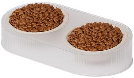 Gamelles pour Chien Distributeur Double 2-En-1 Nourriture Eau Chat Animal