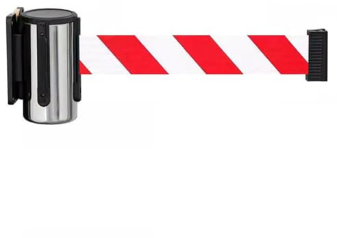 Einziehbare Gurtabsperrung, Sicherheits-Warteschlangen-Gurtabsperrung, magnetische Gurtabsperrung zur Wandmontage, rot-weißer einziehbarer Gurt für Absperrungen zur Menschenmengenkontrolle und Lin