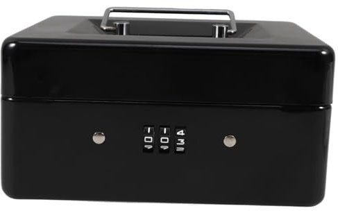 jojofuny Mini Safe Tragbarer Geld-organizer Aus Metall Herausnehmbares Tablettschloss