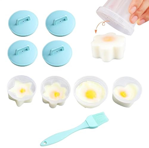 Stampo in silicone per uova in camicia, 7,5 x 7,9 cm, comodo accessorio da cucina, design portatile in silicone, strumento di cottura facile per sode e pratico per cucinare a casa