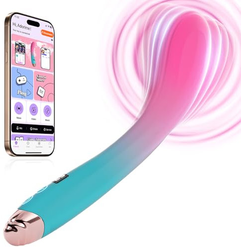 G-Spot Vibrator Adult Sex Toys for Women - LED Finger Vibrators with 9 Swing & 9 Vibration Modes, APP Remote Control Vibrator Dildo Silent Nipple Clitorise Stimulator Sex Toyscouples for Woman & Man