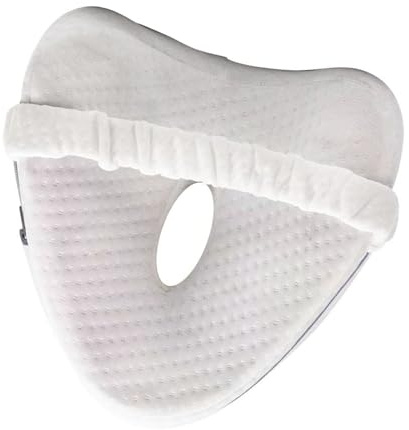 Leg Pillows for Sleeping on Side, Alignment Pillow, Knee Pillow, Heart-Shaped Memory Foam Support Cushion, Ideal for Side Sleepers and Posture Improvement, Convenient to Carry When Going Out (White)