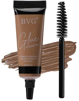 LightBrown ögonbryn pomade, vattentät ögonbrynsgel, ögonbrynspomad med pensel, långvarig, för täta och naturliga ögonbryn