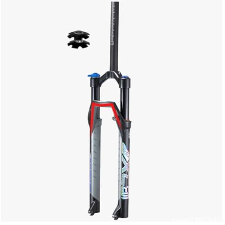 Fourche Avant de VTT 27,5 Pouces, Tube Droit 1-1/8'', débattement 100 mm, Fourche de vélo de Montagne SuspeSXSaelciunion, 9 x 100 QR, Alliage de magnésium, Bon contrôle du verrouil
