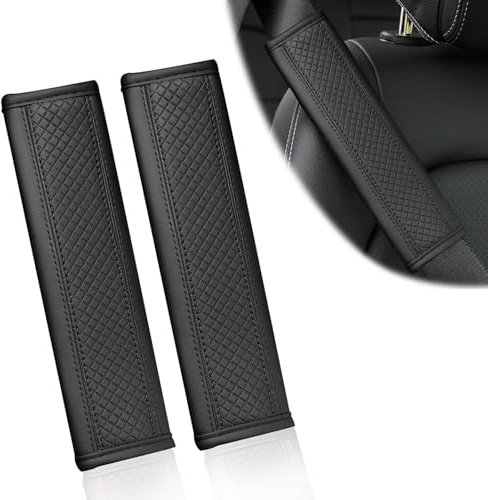 2 Pezzi Coprispalla Per Cintura Di Sicurezza Per Auto, 23×6.5cm Copricintura In Pelle Per Cintura Di Sicurezza, Staccabile Imbottitura Per Cinturas Di Sicurezzas pour Cinture Di Sicurezza, Zaini