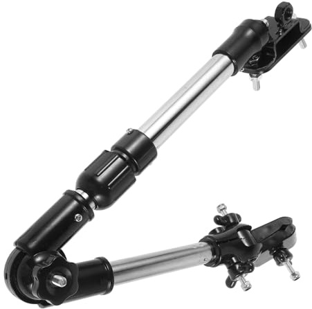 BESTYASH Faltbarer Multifunktionaler Regenschirmhalter aus Edelstahl für Kinderwagen Rollatoren und Fahrräder Verstellbarer Schirmhalter mit Stabilem Rohrbefestigungssystem in Schwarz