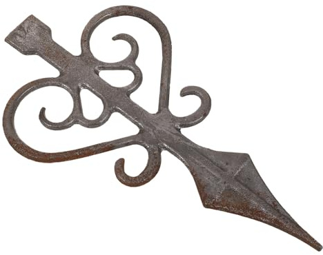 VILLCASE Assorted Colour Cast Iron Metal Gate Finials Pointed Decorative Shaped Design for Fence and Gate Post Tops, Versatile Outdoor Garden Fence Post Finials Suitable for DIY Enthusiasts