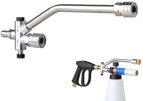 Espumador Doble para Hidrolavadora | Accesorio de Doble Uso con Conexión Rápida | Accesorio para Jabón Hidrolimpiadora,para Lavar, Detallar, Suciedad y Grasa en Hogar, Exterior, Jardín, Entrada, Patio