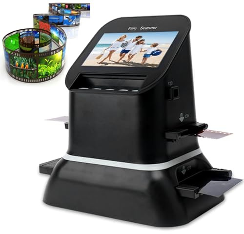 22MP Film Negative Scanner with 4.3 Display & HDMI Converts 35mm 120 127 126 Negatives & Slides to JPEG Built-in 128MB Memory
