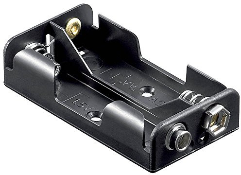 GOOBAY Lot de 5 Supports Pile 2 x AA (Mignon) Connecteur 9V