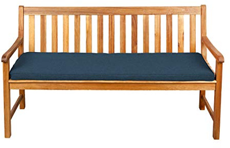 Gutekissen® Cojín de Asiento para Banco, Columpios de Jardín, Asiento, Liso. FK5 (200x40x5, Azul Marino)