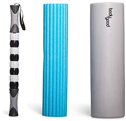 BodyGood Massage Roller 3 in 1 Set ideal für Faszientraining, Muskel- und Rückenübungen und tiefen Massage