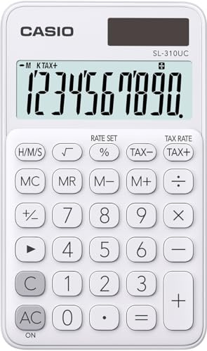 Casio SL-310UC-WE - Calcolatrice da ufficio, Bianco