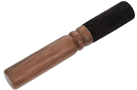 Artibetter Klangschale Schlägel Tibetische Klangschale Leder umwickelt Klöppel Holz Klangschale Stick für Meditation Yoga Entspannung Mini Holzhammer 13 cm
