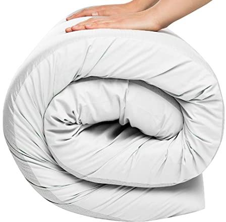 MICAMAMELLAMA Multifunktionale Matratze aus Schaumstoff | 60 x 170 x 8 cm | hochdichte Teppiche mit Bezug | ideal für Camping und Mobile | mittelfest