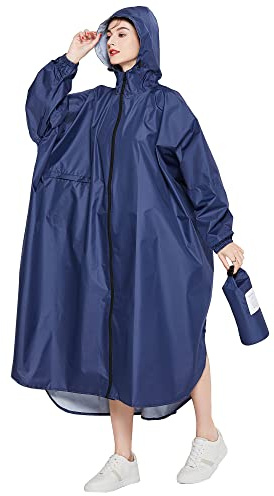 Gaga city Manteau de Pluie Femme Poncho Velo Femme Homme Poncho Pluie Impermeable Femme Manches Longues Poche Avant Unisexe