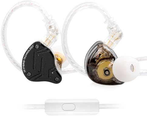 KZ ZS10 Pro X - Auriculares intraurales, 4BA 1DD KZ mejorados, múltiples Controladores, IEM con Cara de aleación, Desmontable, Chapado en Plata, Empotrado, 0,75 mm, Cable de 2 Pines para audiófilo