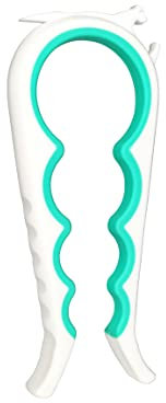 Otstar Apribottiglie e apriscatole per mani deboli, anziani con artrite e chiunque abbia una bassa resistenza, apribarattoli multiuso per rimuovere facilmente i coperchi (bianco e ciano)