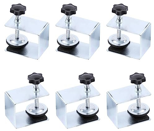 HongYanYEU 6 Pièces Pince en C en Réglables, Serre Joint C, Serre-joints à Barres en C en Galvanisé, pour Travaux de Construction, Fait à la Main, Outils de Travail du Bois