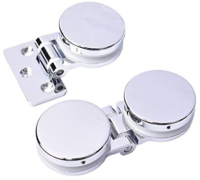 Charniere Porte 2pcs / lot 90 180 degrés Zinc Douche Boîte Écran Cadrage en verre Fradeless Housse Décorative Couvercle décoratif rond Chrome Charnière de Porte (Color : Bilateral)