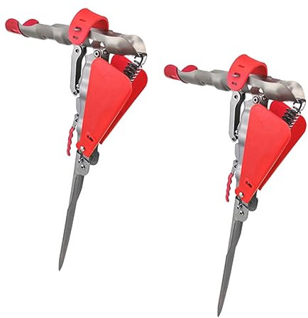 Smart Angel Rutenhalter Edelstahl, Klappbar Einstellbar Angelhalter Bodenständer Angelrute Rack Outdoor Angelgeräte - 2* Doppelfedern + Prallplatte