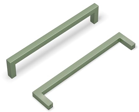 Goldenwarm 15 Stück Schrankgriffe Grün 128mm - Türgriffe für Küchenschränke und Möbel