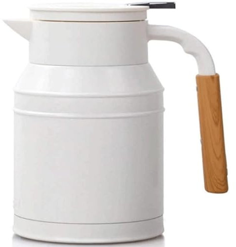 ZUMAHA Large Capacity Thermal Coffee Carafe, Double Wall Glass Thermos, 24H Heat 24H Cold Retention Vacuum Flask, Coffee Dispenser