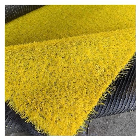 XLIHAWY Kunstrasen 3 cm dicker Rasen, Mehrzweck-Kunstgras für den Innen- und Außenbereich, synthetischer Rasenteppich, mit Ablauflöchern, Kunstrasenlandschaft für Terrasse, Garten (Farbe: Gelb, Größe: