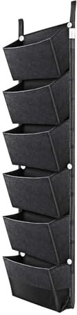 Vertikaler Garten Vertikaler Garten mit 6 Fächern, graue Pflanztasche, Wandmontage, Blumentöpfe, 107 x 30 cm, Hausgarten, Gemüse, Obst, Zubehör Pflanzbeutel (Color : Black 107X 30cm)