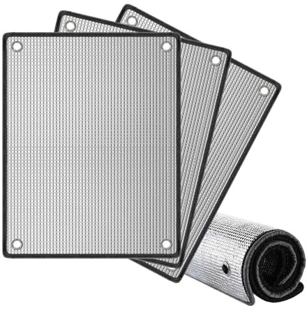 8mm Verdickt Aluminium Folie Sichtschutz Fensterfolie Abnehmbar Alufolie Sonnenschutzfolie Wärmedämmung und Kühlung Fenster Aufkleber Vollständig Verdunkelungsfolie(45x150cm)