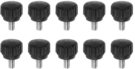 QUARKZMAN 10 Stück Rändelschraube M4 x 6mm Flügelschrauben mit Gewinde, Edelstahl 304 Knebelschraube 13mm Rund Klemmschraube Sterngriffschraube Klemmhebel Daumenschraube für Möbel Maschine