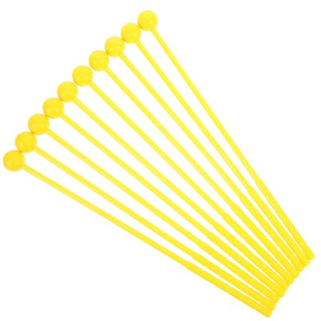 Yardwe 10 Piezas baquetas para pequeños jugar de de Palillo de Malleta de palillo de marimba mazos de largos el plastico Yellow
