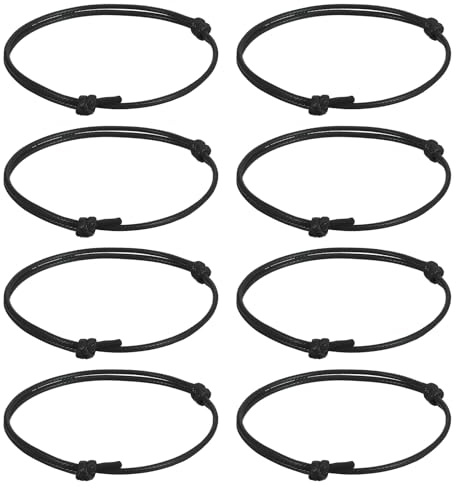 AOZUO Gewachster Baumwolle Armband Herren, Lederarmband Damen Geschenk für Männer und Frauen Armbänder Für Herren Armband Stoff Bracelet Damen Männer