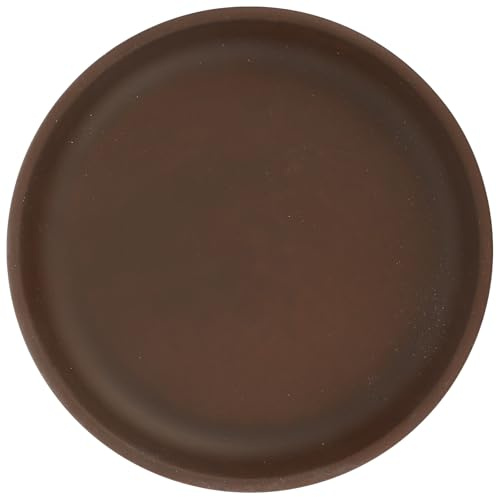 Homoyoyo Sottovaso in Ceramica per Vaso di Fiori Rotondo 12,5 Cm, Piatto Raccogli Gocce per Piante da Interno ed Esterno, Accessorio Pratico e Durevole per Giardinaggio