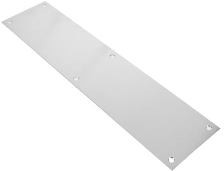 Angoily Placa Protectora para Puertas de Acero Inoxidable Revestimiento Metálico Resistente Impactos para Interior y Exterior Protector de Zócalo Antipolvo para Hogar y Oficina