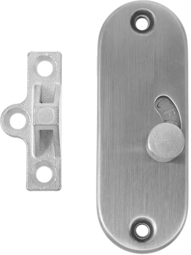 OSALADI Verrou de Porte Coulissante à 90 Degrés en Alliage D'aluminium et Acier Inoxydable Loquet de Porte Intérieur pour Grange Serrure de Sécurité Multifonction Vis Adapté de Salle