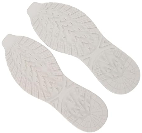 Rosvola Sostituzione della Suola della in Gomma Fondo Completo Resistente All'usura Durevole per la Riparazione delle Scarpe Applicabile per gli Appassionati di Sport 1 Paio (L Bianco)