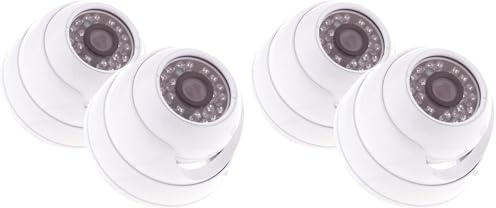 Yale Indoor HD 720 Dome Camera Twin Pack, HDC-302W-2, SV-8C-4ABFX Smart Home CCTV Kit-HD1080, 4 Camera, 8 Channel, 2TB Harddrive, Black (Pack of 2)