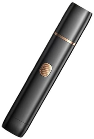 Recortadora de Vello Nasal USB Portátil Negra ABS 150 mAh Tapa | Resistente al Agua, Cabezal de Doble Filo, un Botón, para Hombres y Mujeres, Viaje y Exterior, Incluye Cubierta