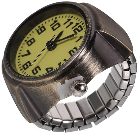 Housoutil Retro Ringuhr aus Zinklegierung für Damen, Ringförmig | Vintage Schmuck für Party und Geschenk, Leicht und Abzulegen, Zeitablesung