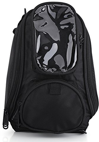 Qiilu Sac de réservoir d'essence magnétique Universel pour Moto (Noir)