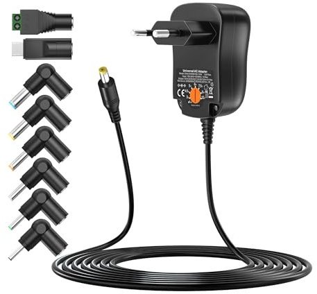 Outtag 12W Multi di tensioni caricatore universale adatto 3V 4.5V 5V 6V 7.5V 9V 12V 1A 1000mA per elettrodomestici LCD Wi-Fi Router Bluetooth altoparlante USB Caricabatterie Cellulari Smartphone